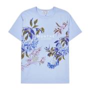 Blomstret T-shirt Lyseblå