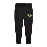 Sorte sweatpants med grønt logo