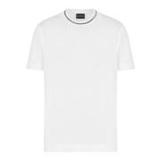 Hvid Kortærmet Logo Krave T-Shirt