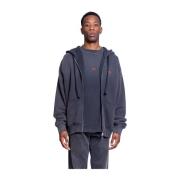 Sort Zip Up Hoodie Streetwear Stil