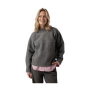 Hyggelig Grå Melange Oversized Sweater