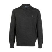 Casual Grå Uld Pullover Sweater