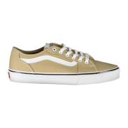 Herre Beige Sneakers med Kontrastdetaljer