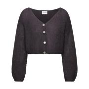 Kort Mohair Cardigan Sort