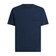 Pegasus Broderet Navy Blue T-shirt