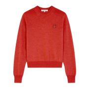 Foxy Patch Wool Melange Sweater