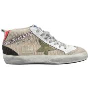 Midstar White Green Olive Star Sneakers