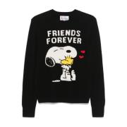 Sort Striktrøje Snoopy Friends Forever