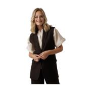 Elegant Marjorie Lang Vest i Chokolade