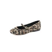 Leopard Brissa Ballerina Sko