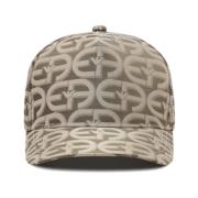 Beige Baseball Cap med Logo Bogstaver