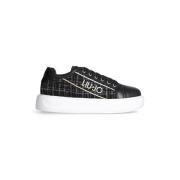 Sort Tweed Sneakers med Logo