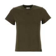 Stilfuld Army Green Bomuld T-shirt