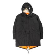 Sort Nylon Goggle Parka Frakke