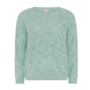 Struktureret To Farve Pullover Bluse