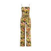 Camouflage satin palazzo jumpsuit