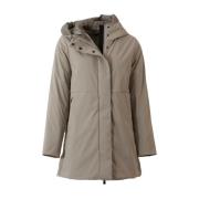 Beige Teknisk Parka med Termisk Isolering