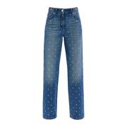 Krystal Stud Straight Jeans