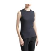 Stretch mikro-rib jersey top