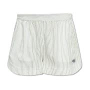 Stribede silke shorts