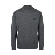 Uld turtleneck med logo