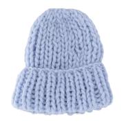 Luksuriøs Merinouldsblanding Strikket Beanie