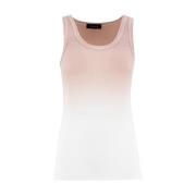 Ribbet Jersey Tank Top med Skyggeprint