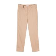 Beige Stretch Bomuld Bukser