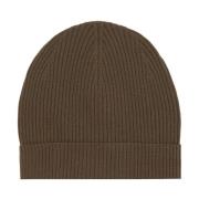 Ribstrikket Uld Beret