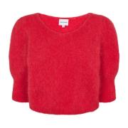 Alpaca Pullover i Lipstick Red