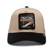 Beige Vicious Snake Trucker Cap