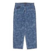 Blå Denim Wide Leg Jeans