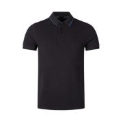 Sort Polo T-shirt med Tonal Logo