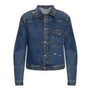 Denimjakke med vintageeffekt