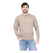 Minimal Beige Crewneck Sweater