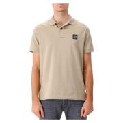 Beige Polo med Krave og Knapper