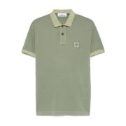 Grøn Polo Shirt Korte Ærmer