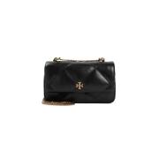 Diamant Mini Flap Taske i Sort