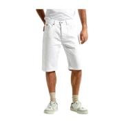 Slim Bermuda Denim Shorts White Rigid