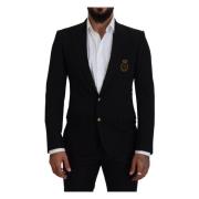 Sort Logo Broderi Formel Blazer