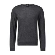 Elastisk Uld Pullover Slim Fit