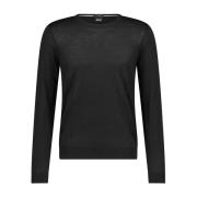 Elastisk Uld Pullover Slim-Fit Moderne