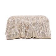 Gylden Krystal Mesh Clutch Taske