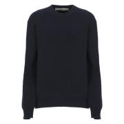 Blå Bomuld Crew Neck Sweater