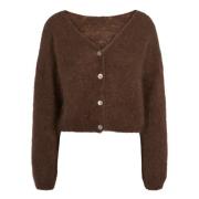 Mohair Cropped Cardigan Cocoa