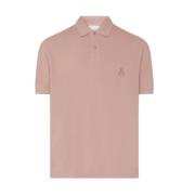 Broderet Polo Skjorte med Frontknapper