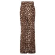 Illustration Flare Pant i Chocolate Leopard