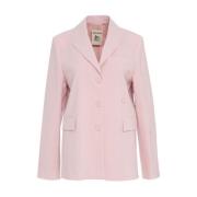 Rosa Blazer, Elegant Stil, Chic Layering