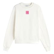 Pink Logo Broderet Sweatshirt