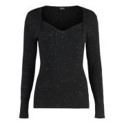 Paillet Viskose Bland Pullover Sweater